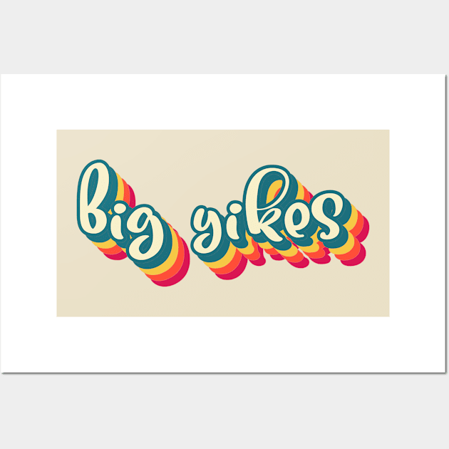 Slang term Big Yikes Groovy Retro Sunset Wall Art by Inspire Enclave